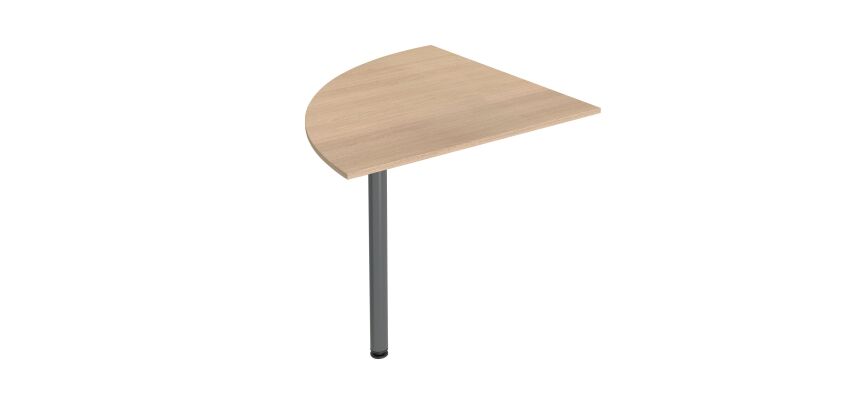 Angle de liaison 90° plateau chêne clair pied tube Essens