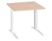 Bureau droit chêne clair L 80 cm piètement métal plus Essens