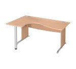 Bureau compact L 160 cm piètement L retour à gauche Essens