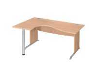 Bureau compact L 160 cm piètement L retour à gauche Essens