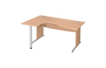 Mesa compacta patas "L" roble claro Excellens 160 cm ala izquierda