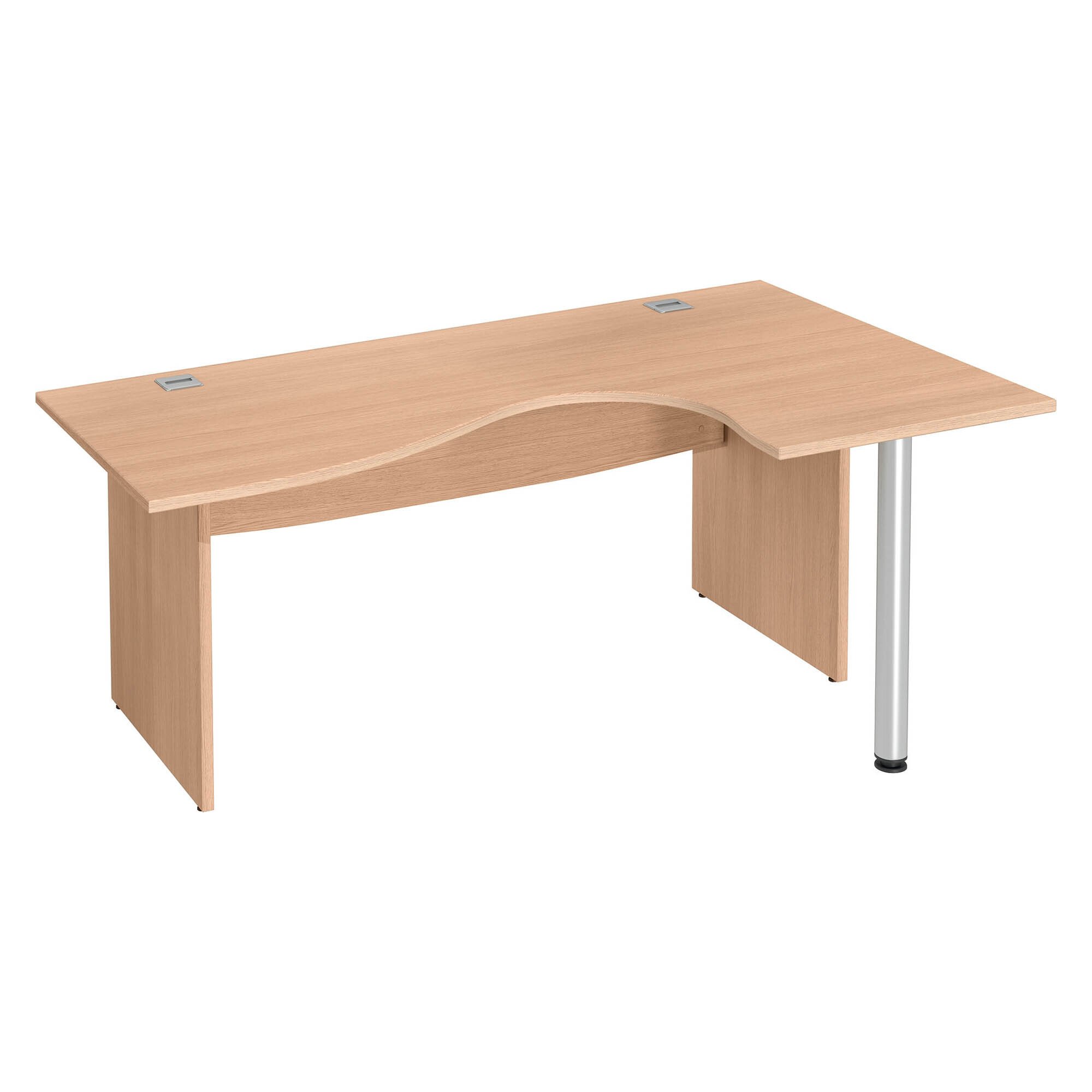 Bureau compact L 180 cm retour à droite piètement plein Essens