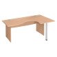 Bureau compact L 180 cm retour à droite piètement plein Essens