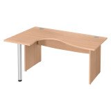 Bureau compact L 160 cm piètement plein retour à gauche Essens