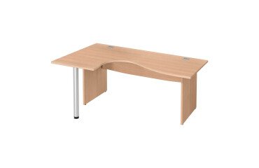 Scrivania compatta base legno pieno con allungo Excellens