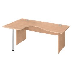 Compact desk with full wooden legs Bruneau Excellens