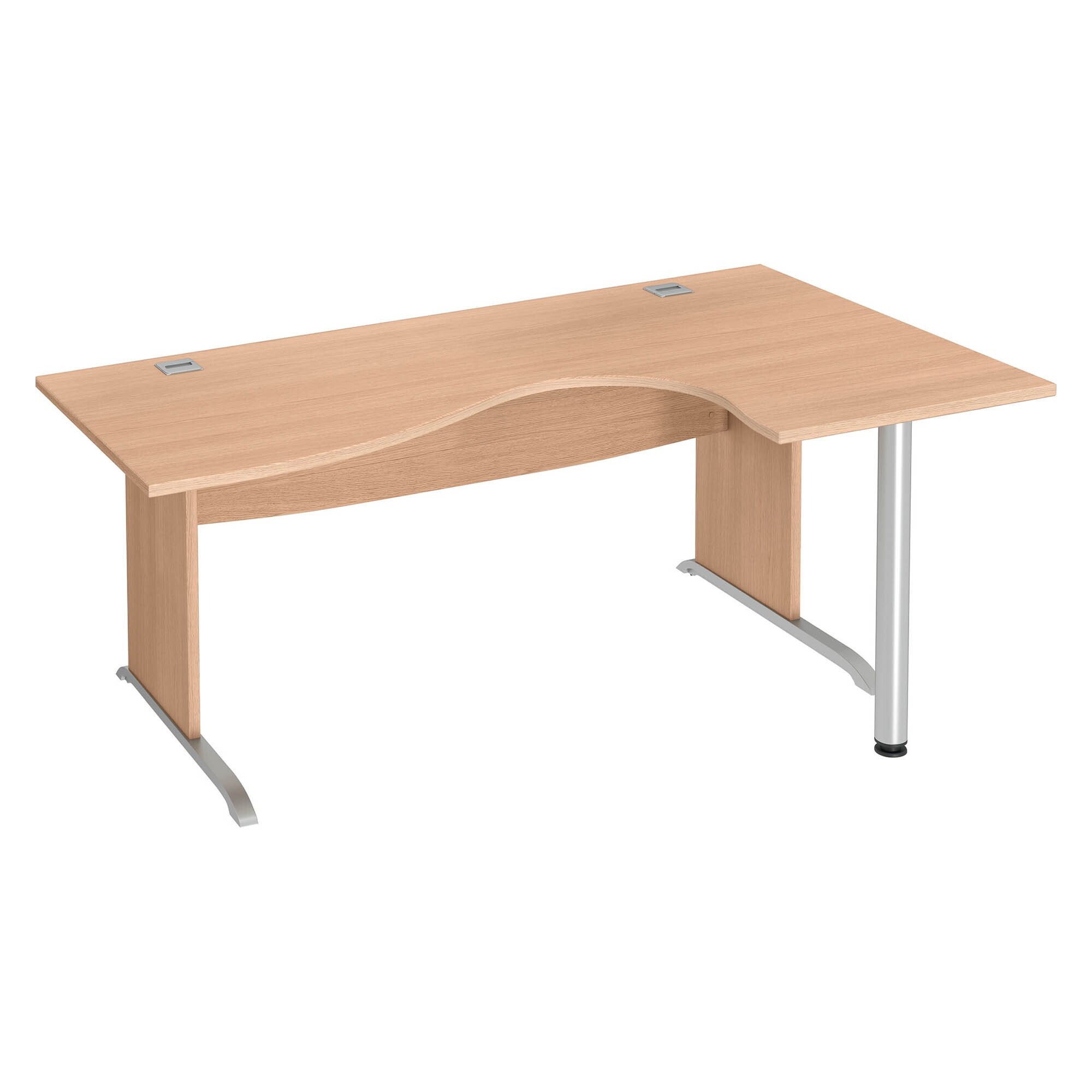 Bureau compact L 180 cm retour droite piètement L Essens