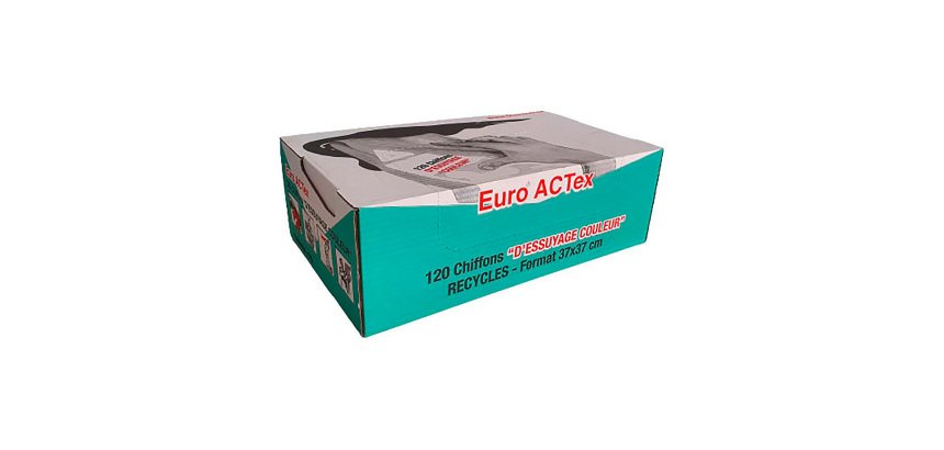 Chiffon recyclés couleurs et formats assortis - Boîte de 120