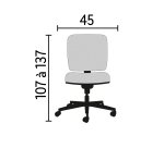 Chaise Saturn tissu - contact permanent - dossier haut