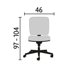 Chaise de bureau ANDREW tissu et maille - avec accoudoirs et soutien lombaire - Mécanisme Basculant centré