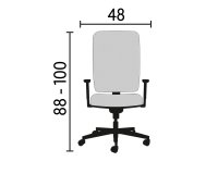 Sedia spring nero effetto pelle