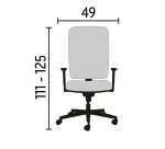 Fauteuil de bureau Altena tissu - avec accoudoirs, appui-tête - Mécanisme Synchrone - Pied aluminium