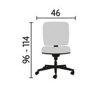 Chaise de bureau tissu Prestige Jupiter