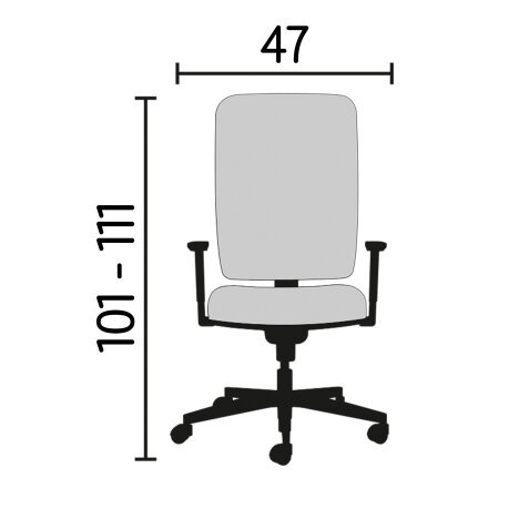 Bürostuhl SEATTLE - zentrierte Wippmechanik 