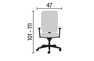 Sedia da ufficio Seattle in tessuto e rete - schienale alto con braccioli - meccanismo di inclinazione centrale - base cromata