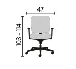 Chaise de bureau HOLLY SITNESS dossier maille - avec accoudoirs - Mécanisme Synchrone - Pieds chrome