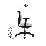 Office chair ANDREA fabric - low back 