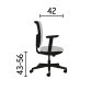 Office chair ANDREA leather - low back 