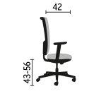 Fauteuil de bureau Andrea cuir - avec accoudoirs - Mécanisme Basculant centré - Pied Chrome