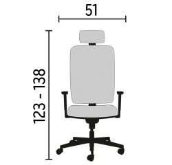 Pair of adjustable arm supports 1 D for chair Bruneau Activ'