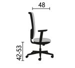 Chaise de bureau X-Pander Plus avec accoudoirs 3D