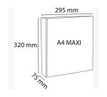 Exacompta Presentation Ring Binder with 3 Personalisation Pockets Polypropylene A4 4 ring 50 mm White