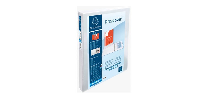 Customizable Exacompta Kreacover 4-ring binder with D 2 cm spine 3.8 cm