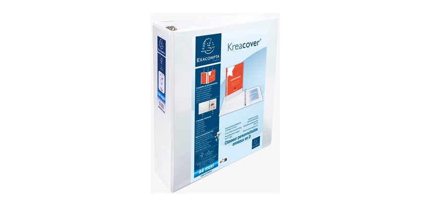 Raccoglitore personalizzabile Exacompta Kreacover 4 anelli a D 6 cm dorso 9 cm