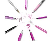 En_cf9 set bic pink e purple trousse rosa