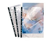 Fundas multitaladro Exacompta A4 de polipropileno liso 9/100 - Caja de 100