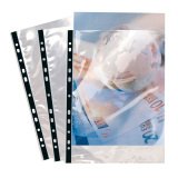 Étui de 100 pochettes perforées Exacompta Extra Strong A4 polypropylène lisse 9/100e