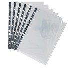 Étui de 100 pochettes perforées Exacompta Extra Strong A4 polypropylène lisse 9/100e