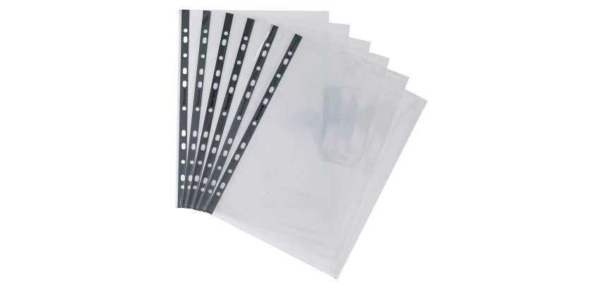 Pochettes perforées Exacompta A4 polypropylène lisse 9/100e - Etui de 100