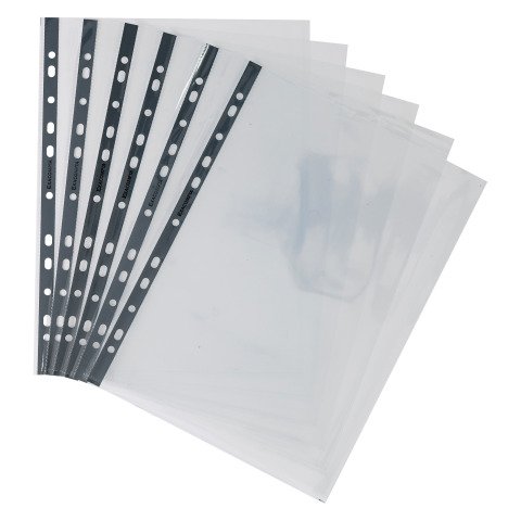Fundas multitaladro Exacompta A4 de polipropileno liso 9/100 - Caja de 100