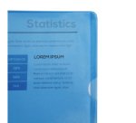 Chemise coin plastique Exacompta A4 PVC lisse 13/100e transparente couleurs assorties - Paquet de 50