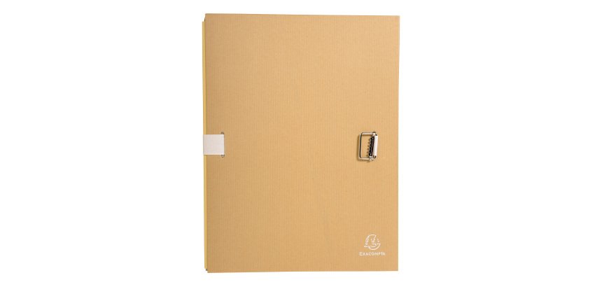 Chemise extensible sans rabat Exacompta à boucle dos 13 cm - Kraft Grège