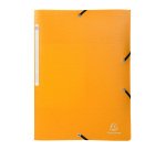 Chemise à élastique 3 rabats plastique Exacompta Opak 24 x 32 cm dos 2 cm couleurs assorties