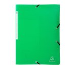 Chemise à élastique 3 rabats plastique Exacompta Opak 24 x 32 cm dos 2 cm couleurs assorties