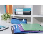 Chemise à élastique 3 rabats plastique Exacompta Opak 24 x 32 cm dos 2 cm couleurs assorties