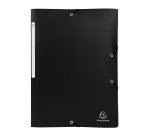 Chemise à élastique 3 rabats plastique Exacompta Opak 24 x 32 cm dos 2 cm couleurs assorties