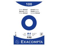 De_sachet 100 f.bristol blanc a4 uni non perfo