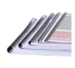 Baguette reliure anneaux plastique 12 mm noir - Boîte de 100