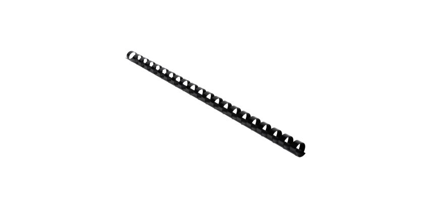 Baguette reliure anneaux plastique 12 mm noir - Boîte de 100