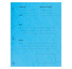 Paquet de 25 dossiers de plaidoirie pré-imprimés Exacompta - 25 x 32 - couleur