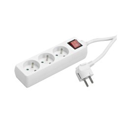 Power strip 3 outlets with switch - cable 3 m
