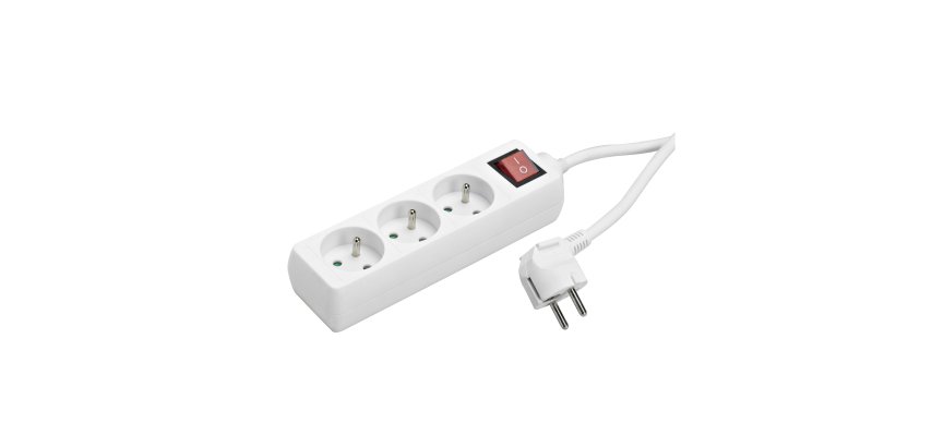 Stekkerblok 3 stekkers met schakelaar - kabel 3 m