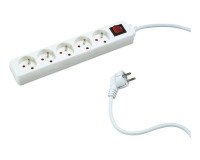 Regleta 5 tomas con interruptor - cable 3 m.