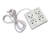 De_bloc 4 prises carre sans interrupteur cable 90