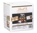 Carrés chocolat noir excellence  Lindt - Carton de 200