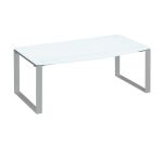 Bureau manager droit L.180 x H.74 cm blanc piètement métal - Next